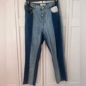 PAC sun multiple shade denim mom jeans